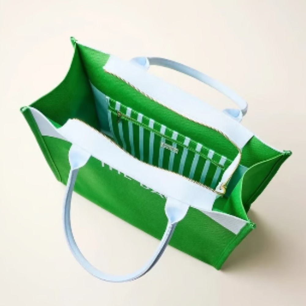 Kate Spade x Target - Colorblock Knit Tote Bag Green/Blue - NEW - Picture 2 of 16